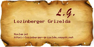 Lozinberger Grizelda névjegykártya